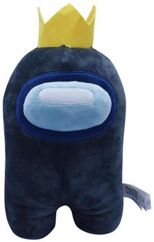 Among Us 7 Inch Plush | Black Crewmate w/ Crown