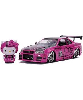 Hello Kitty 2002 Nissan Skyline GT-R (R34) 1:24 Die Cast Vehicle