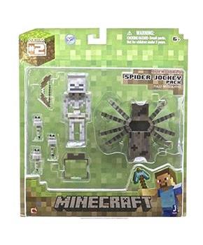 Minecraft Overworld Spider Jockey Action Figure Pack