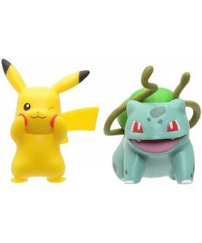 Pokemon 2 Inch Battle Figure Pack | Pikachu vs. Bulbasaur