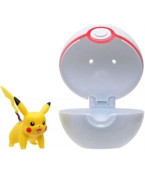 Pokemon Clip N Go Poke Ball Set | 2 Inch Pikachu & Premier Ball