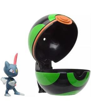 Pokemon Clip N Go Poke Ball Set | 2 Inch Sneasel & Dusk Ball