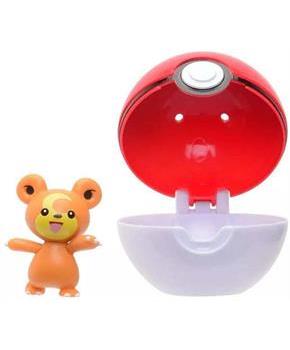 Pokemon Clip N Go Poke Ball Set | 2 Inch Teddiursa & Poke Ball