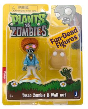 Plants Vs. Zombies 3" Figure Disco Zombie With Wall-nut