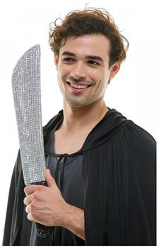 Bedazzled Rhinestone Machete Adult Costume Accessory
