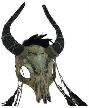 Horned Demon Animal Skull Adult Costume Mask
