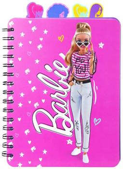 Barbie 4-Tab Spiral Notebook Journal | 9 x 6 Inches