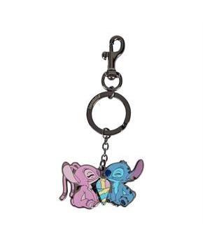 Disney Stitch and Angel Snow Cone Enamel Pendant Keychain