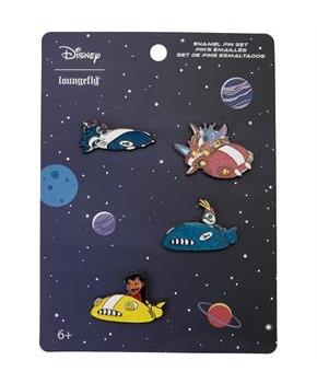 Disney Lilo & Stitch Space Adventure 4 Piece Collector Enamel Pin Set