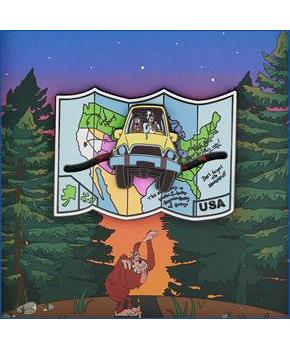 Disnye Goofy Movie Road Trip 3 Inch Slliding Enamel Pin