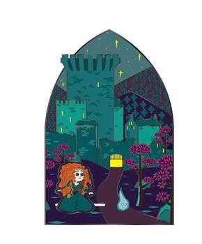Disney Pixar Brave Castle 3 Inch Sliding Enamel Pin