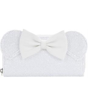 Disney Minnie Mouse Sequin Wedding Zip Around Wallet