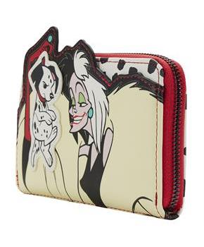Disney 101 Dalmatians Cruella De Vil Villains Scene Zip Around Wallet