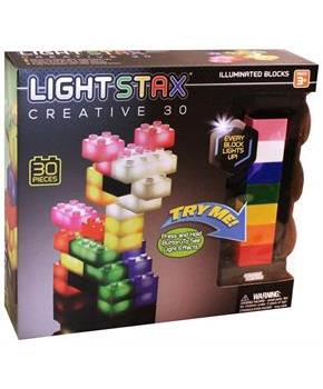 Light Stax Illuminated Blocks, 30-Piece Creative Set