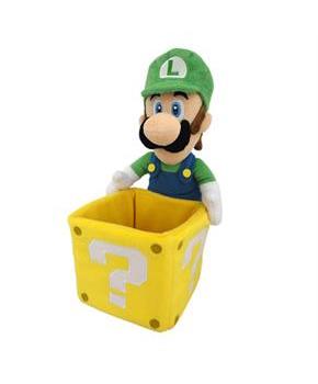 Super Mario Bros. 9" Plush: Luigi with Coin Box