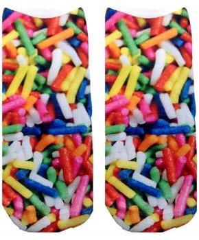 Candy Sprinkles Photo Print Ankle Socks