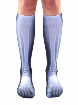 X-Ray Photo Print Knee High Socks