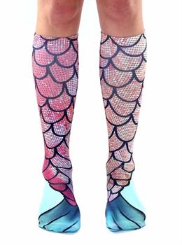 Mermaid Photo Print Knee High Socks