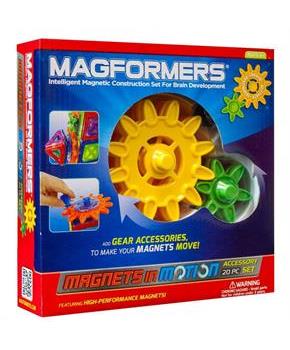 Magformers Magnets in Motion 20-Piece Gear Set