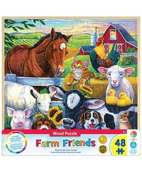 Farm Friends 48 Piece Real Wood Jigsaw Puzzle