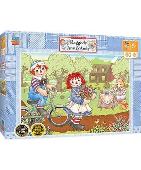 Raggedy Ann & Andy Bike Ride 60 Piece Jigsaw Puzzle