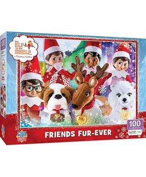 Elf on a Shelf Friends Fur-ever 100 Piece Kids Jigsaw Puzzle