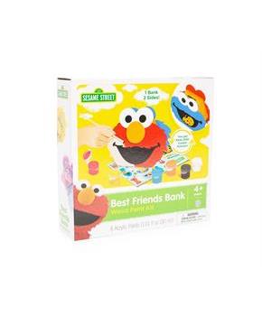 Sesame Street Character Bank Wood Craft Paint Kit