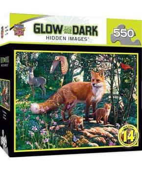 The Woodlands 550 Piece Hidden Images Glow In The Dark Jigsaw Puzzle