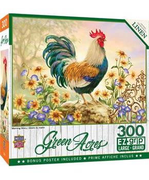 Morning Glory Rooster 300 Piece Large EZ Grip Jigsaw Puzzle