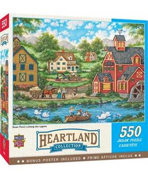 Swan Pond 550 Piece Jigsaw Puzzle