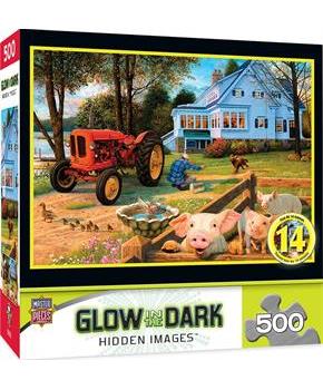 Welcome Home 500 Piece Hidden Images Glow In The Dark Jigsaw Puzzle