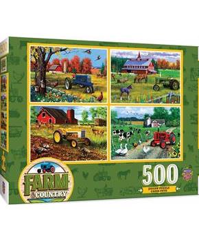 Farm Country 4-Pack 500 Piece Jigsaw Puzzles