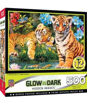 A Watchful Eye 500 Piece Hidden Images Glow In The Dark Jigsaw Puzzle