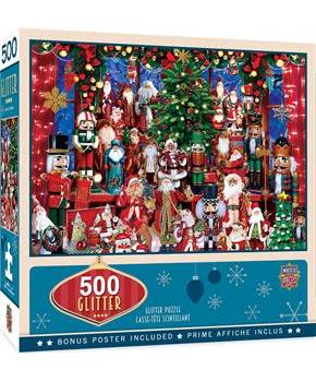 Holiday Festivities 500 Piece Glitter Jigsaw Puzzle