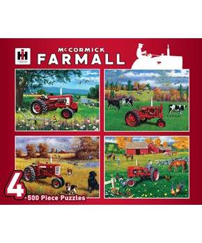 Farmall Tractors 4-Pack 500 Piece Jigsaw Puzzles
