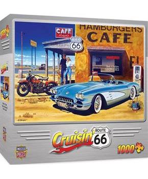Cruisin Route 66 CafÃ© 1000 Piece Jigsaw Puzzle