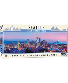 Downtown Seattle Washington 1000 Piece Panoramic Jigsaw Puzzle