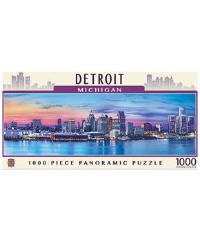 Downtown Detroit Michigan 1000 Piece Panoramic Jigsaw Puzzle