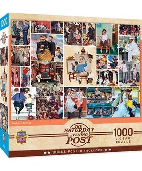 Saturday Evening Post Rockwell Collage 1000 Piece Jigsaw Puzzle