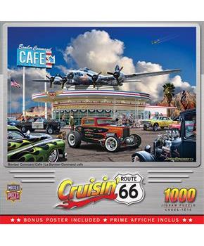 Cruisin Route 66 Bomber Command CafÃ© 1000 Piece Jigsaw Puzzle