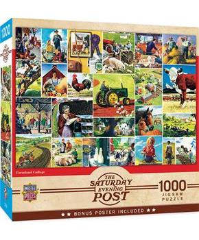 Saturday Evening Post Farmland Collage 1000 Piece Jigsaw Puzzle