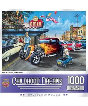 Childhood Dreams Hot Rods and Milkshakes 1000 Piece Jigsaw Puzzle