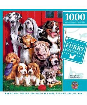 Furry Friends Sitting Pretty 1000 Piece Jigsaw Puzzle