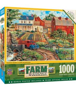 Grandmas Garden 1000 Piece Linen Jigsaw Puzzle