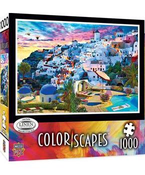 Colorscapes Santorini Sky 1000 Piece Linen Jigsaw Puzzle