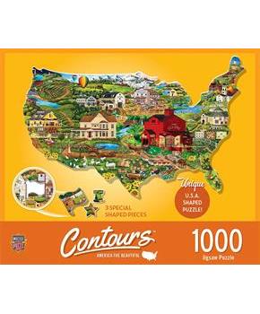 United States Shape 1000 Piece Jigsaw Puzzle