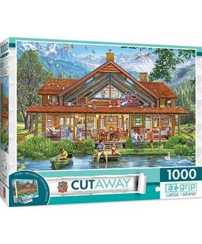 Cut-Aways Camping Lodge 1000 Piece Large EZ-Grip Jigsaw Puzzle