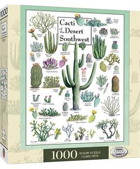 Cacti of the Desert Southwest 1000 Piece Linen Jigsaw Puzzle