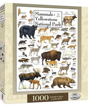 Mammals of Yellowstone National Park 1000 Piece Linen Jigsaw Puzzle