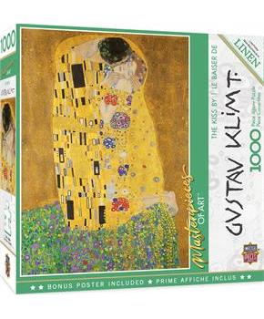 The Kiss 1000 Piece Linen Jigsaw Puzzle